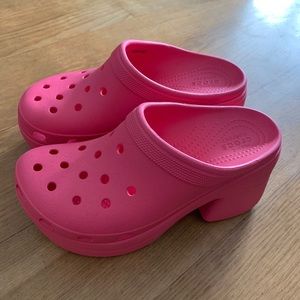 Brand New Crocs - Pink Heels Barbie Chic